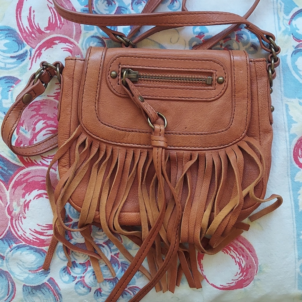 Leather Fringe Purse.